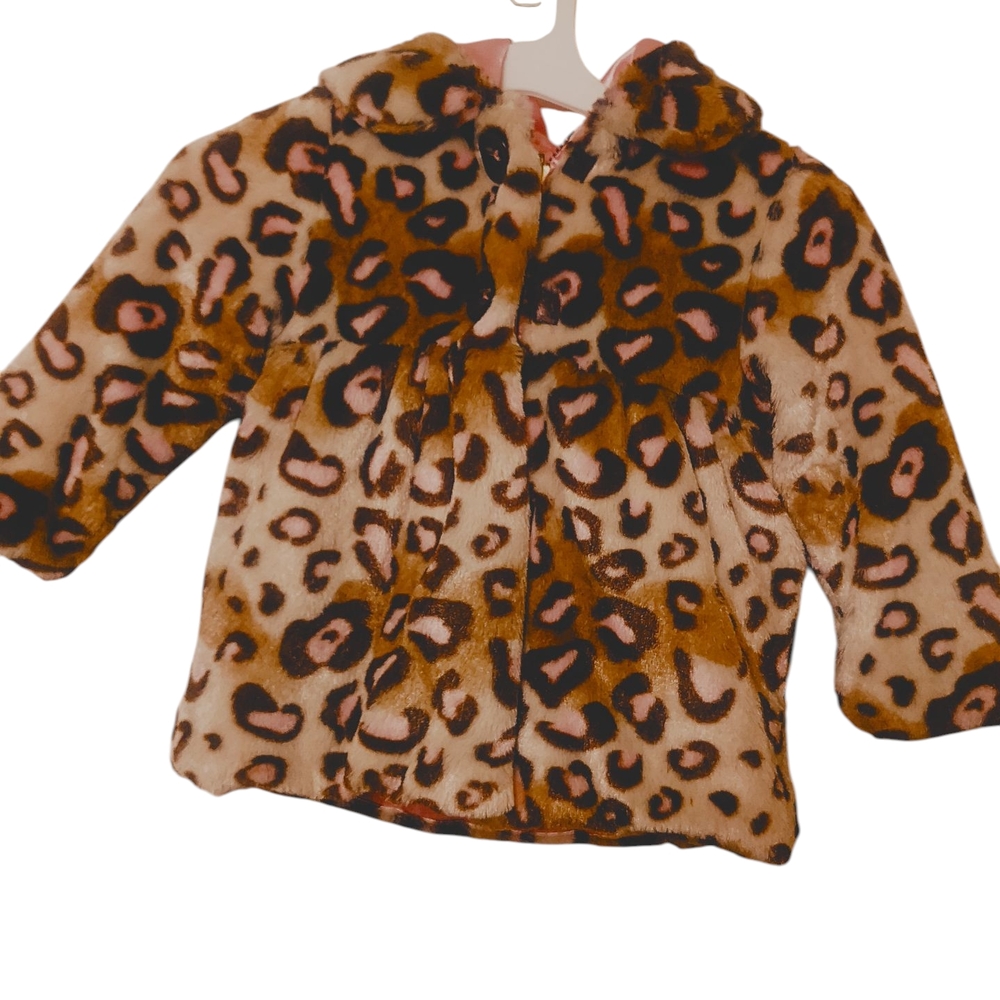 Leopard Print Kids Puffer Jacket